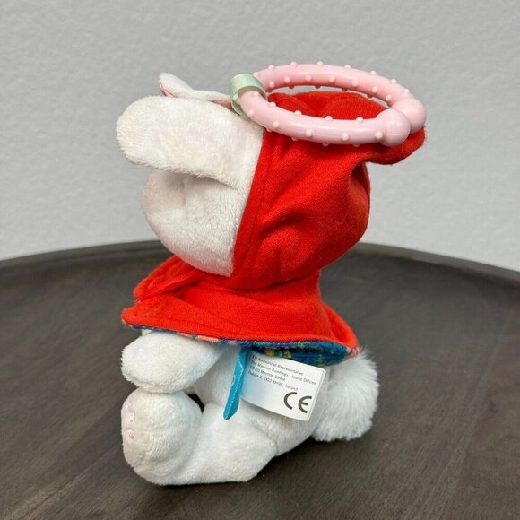 Manhattan Toy Fairytale White Rabbit Plush Baby Travel Toy with Teether Clip On - Picture 4 of 11